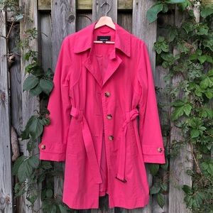 JONES NY Pink Trench Coat